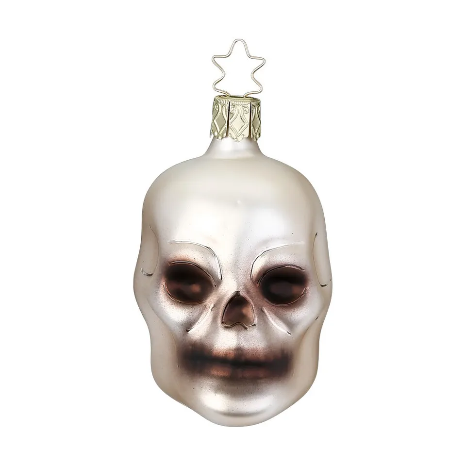 inge-glas-manufaktur-totenkopf-beige-wei-7-5-cm-au-ergew-hnlicher-christbaumschm image 1