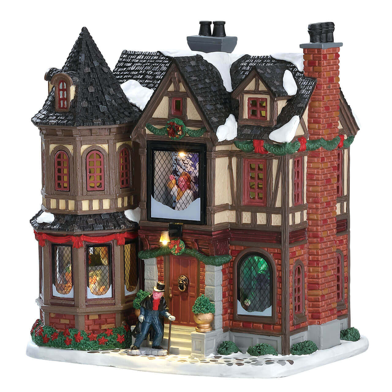 lemax-scrooge-s-manor-haus-mit-licht-sound image 1