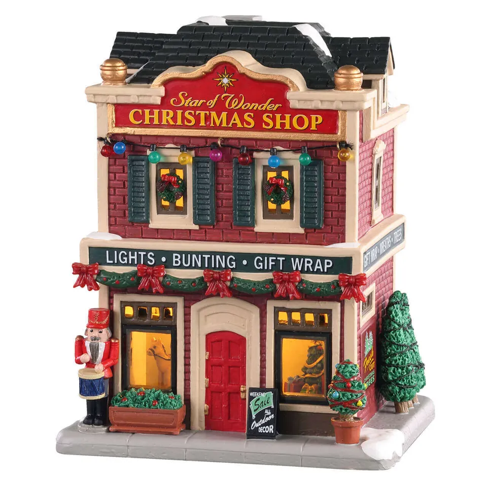 lemax-star-of-wonder-christmas-shop-beleuchtetes-weihnachts-miniaturhaus image 1