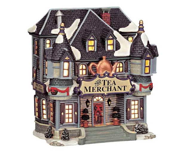 lemax-the-tea-merchant-weihnachtsladen-miniaturhaus image 1