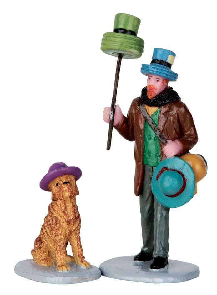 lemax-hat-peddler-set-of-2-miniaturfiguren-hutmacher image 1