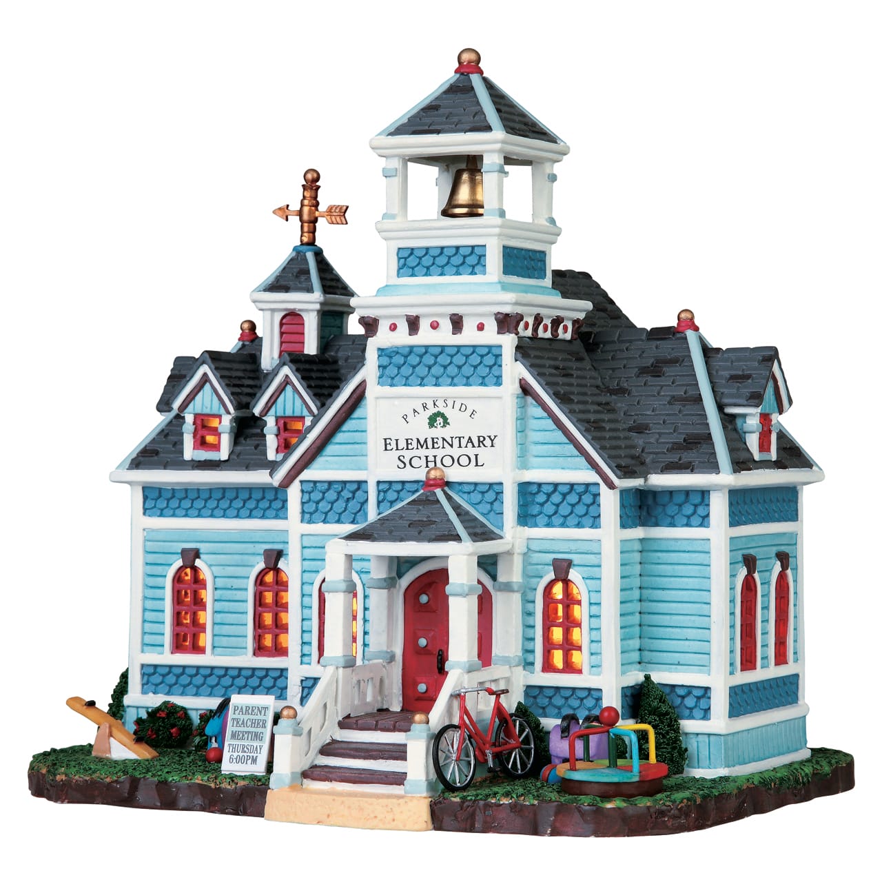 lemax-parkside-elementary-school-beleuchtetes-miniatur-schulhaus image 1