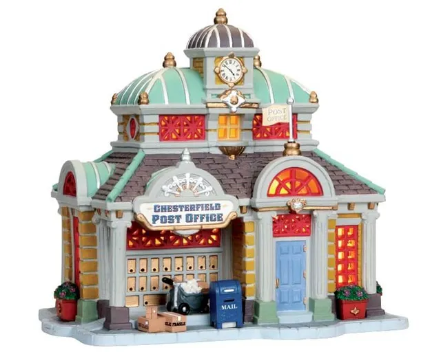 lemax-chesterfield-post-office-beleuchtetes-postamt-f-r-weihnachtsd-rfer image 1