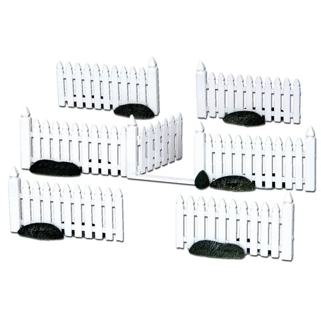 lemax-plastic-picket-fence-zaun-set-7-teilig image 1