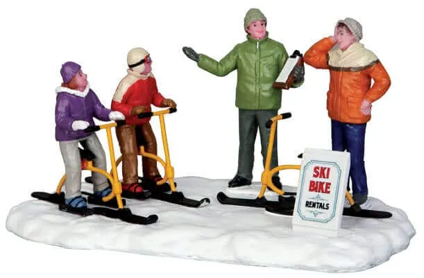 lemax-ski-bike-rentals-beleuchtetes-weihnachtsdorf-haus image 1
