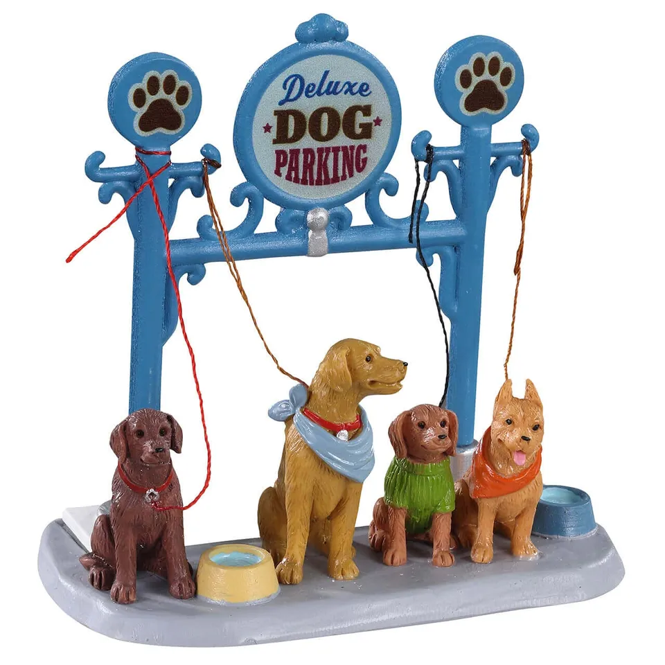 lemax-deluxe-dog-parking-caddington-zubeh-r-mit-hunden image 1