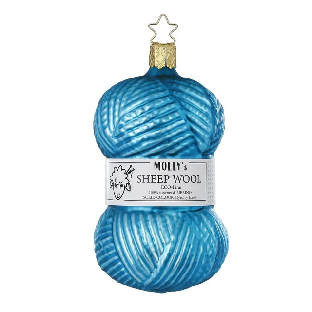 inge-glas-feine-wolle-christbaumkugel-t-rkis-11-cm image 1