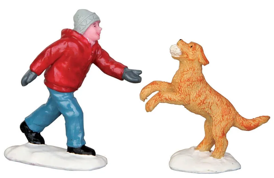 lemax-dog-in-snow-set-of-2-winter-hunde-figuren image 1