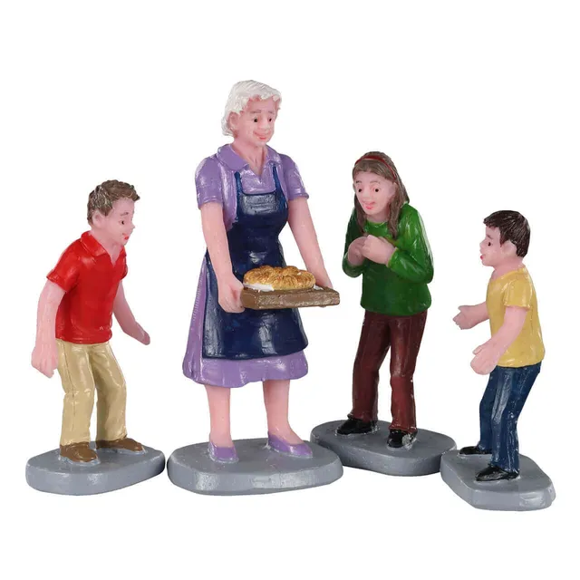 lemax-family-tradition-kuchen-familienszene-miniaturfigur image 1