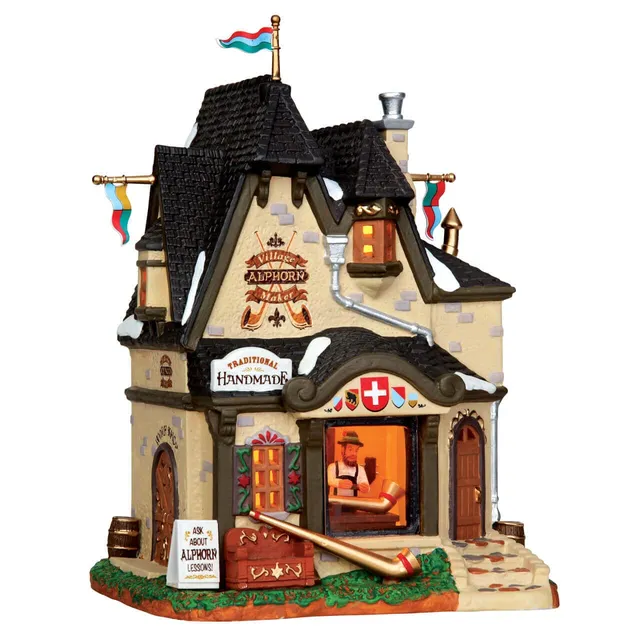 lemax-village-alphorn-maker-miniaturszene image 1