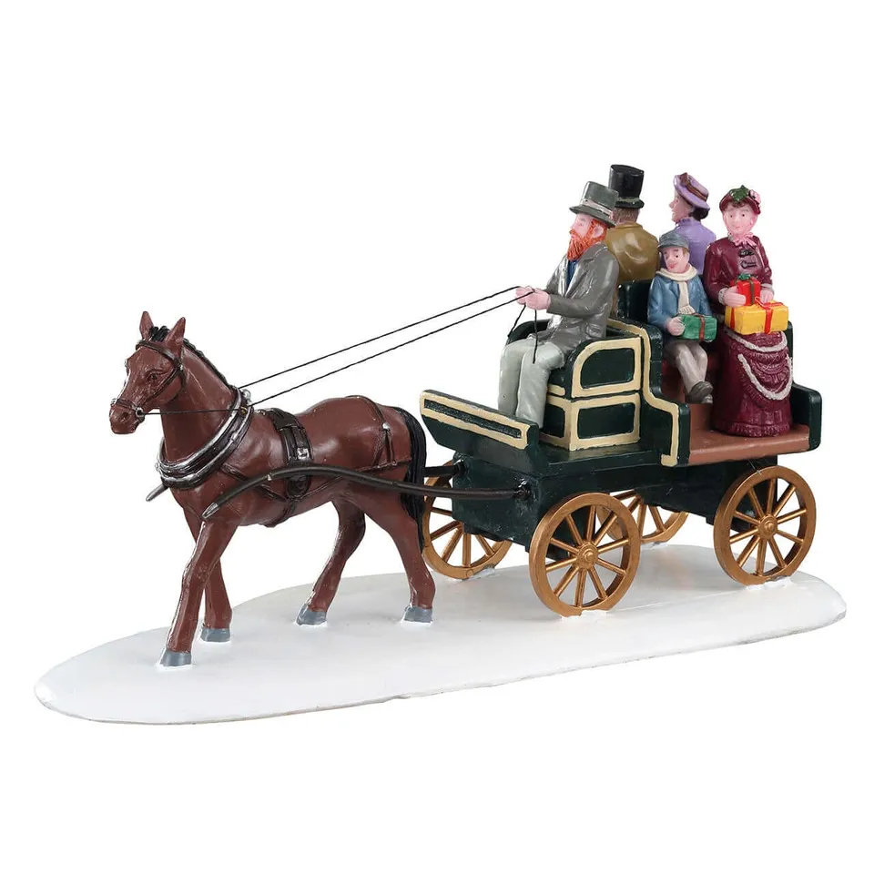 lemax-jaunting-car-miniatur-kutsche-caddington-village image 1