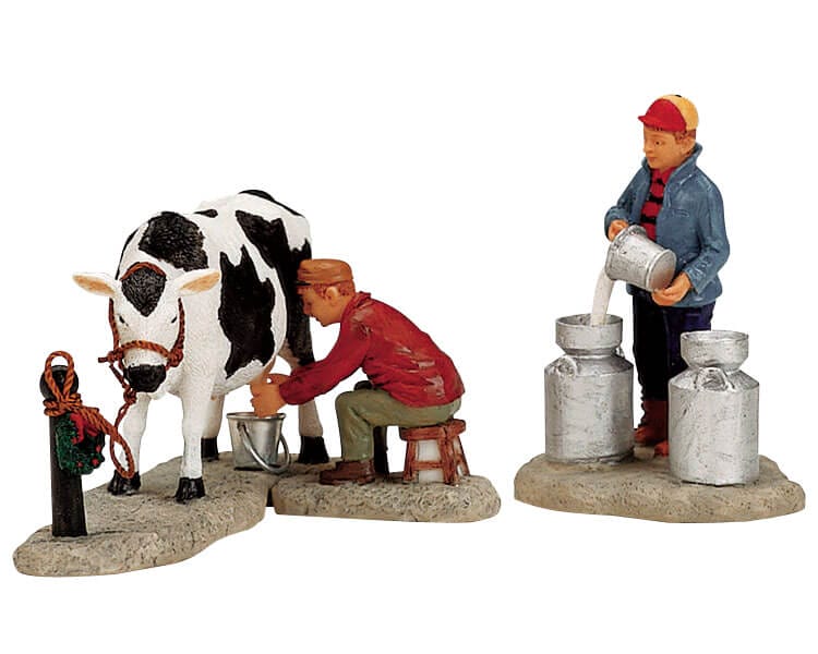lemax-milking-chores-miniaturfiguren-szene image 1