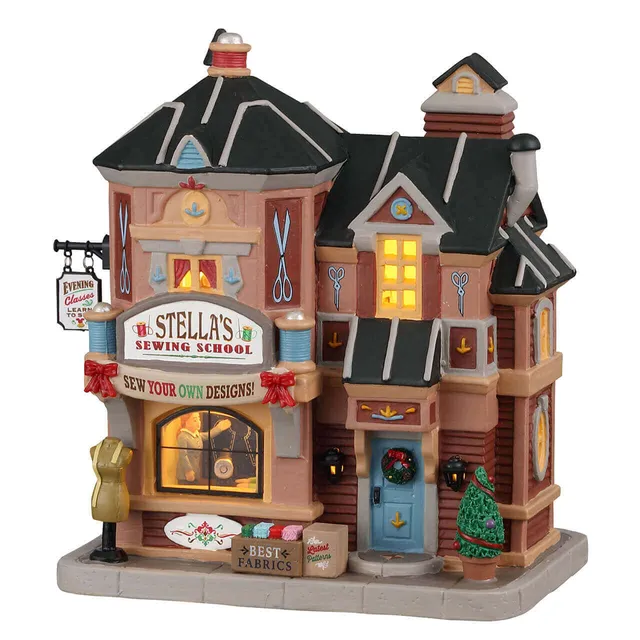 lemax-stella-s-sewing-school-miniatur-haus-harvest-crossing image 1