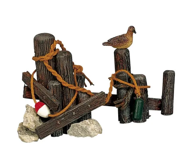 lemax-wooden-mooring-miniatur-bootssteg-zubeh-r image 1