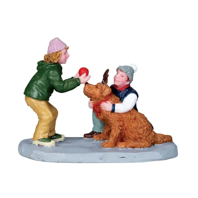 lemax-rover-as-rudolph-weihnachts-miniaturfigur-hund-als-rentier image 1