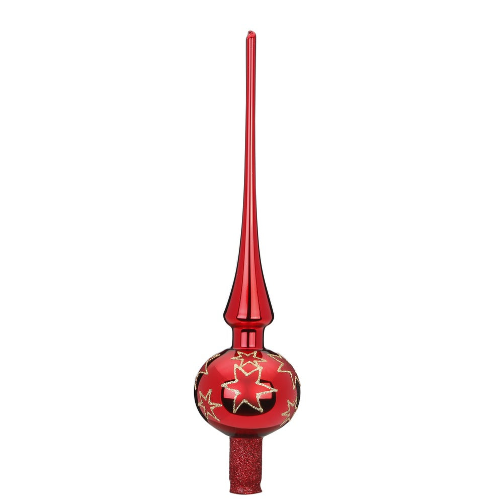 inge-glas-weihnachtssterne-baumspitze-30-cm-rot-glanz image 1