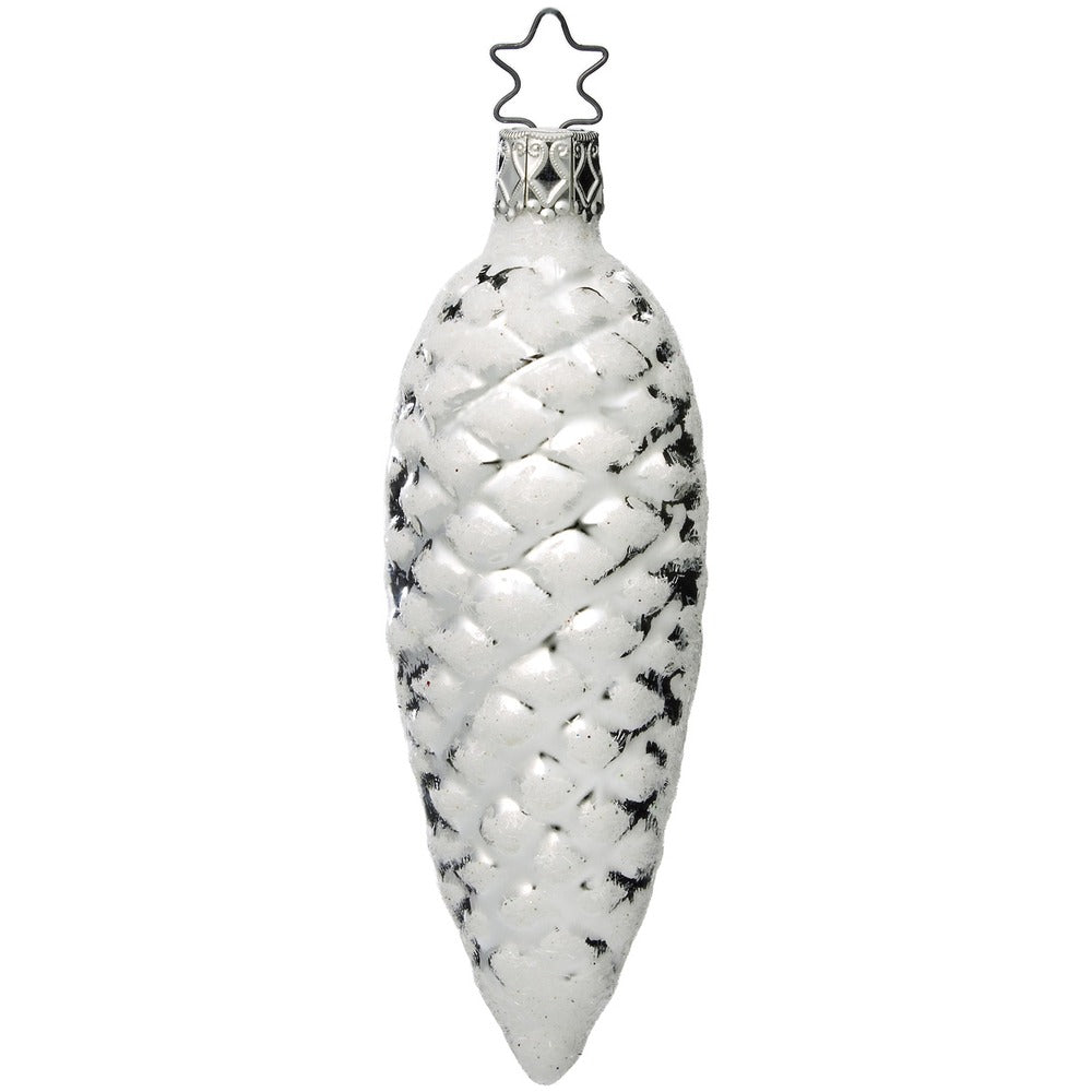 inge-glas-tannenzapfen-11-cm-christbaumkugel-silber image 1