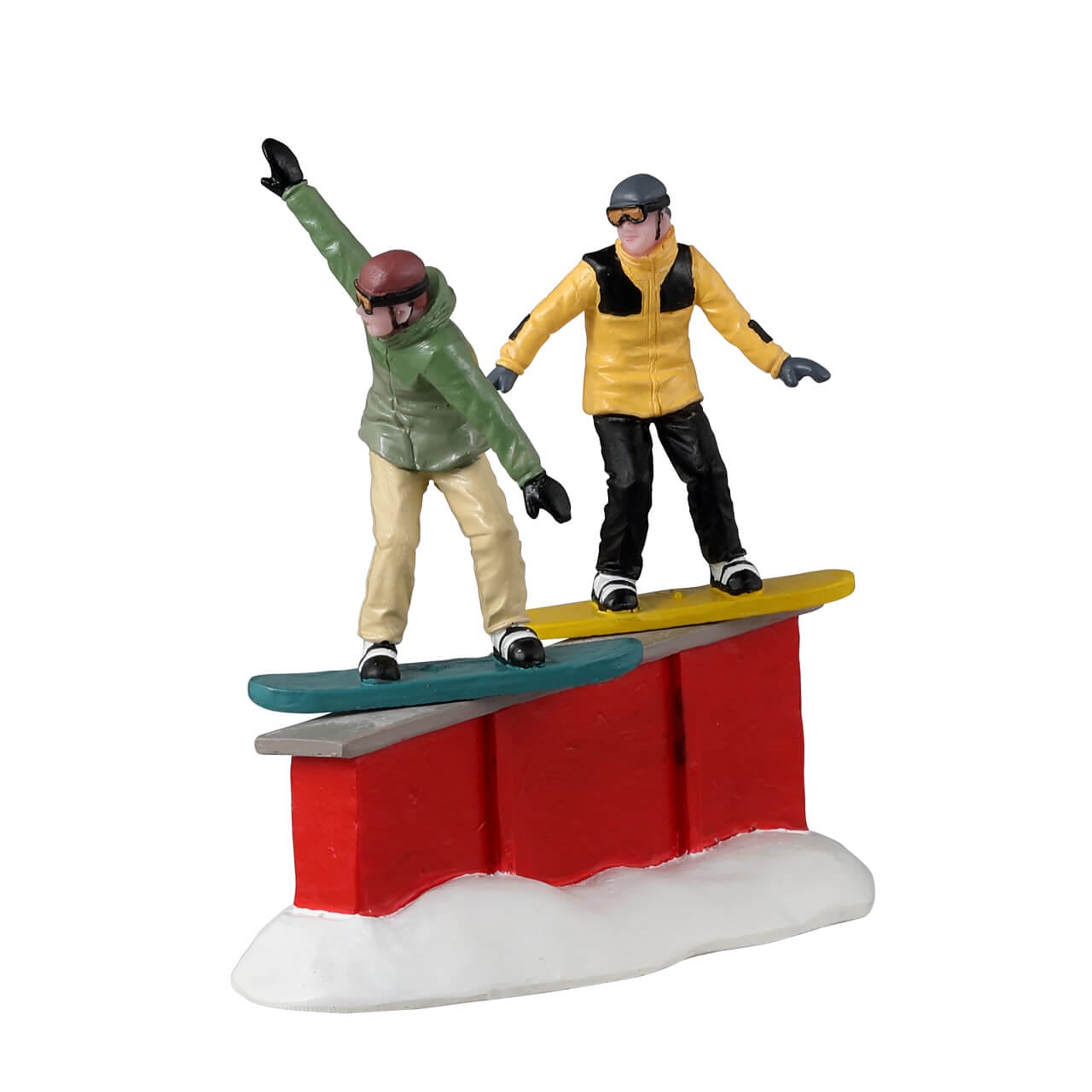 lemax-snowboard-sliders-snowboarder-paar-f-r-vail-village image 1