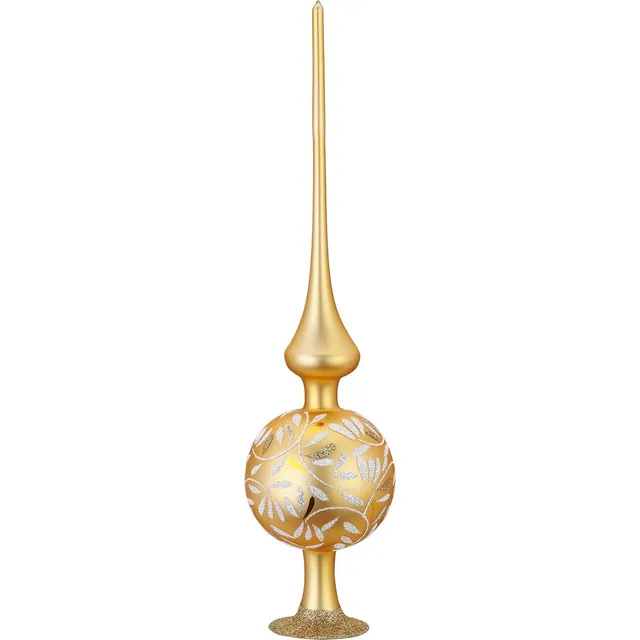 inge-glas-freudentanz-christbaumspitze-33-cm-inkagold-matt image 1