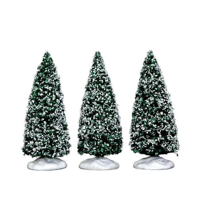 lemax-snowy-juniper-tree-klein-3er-set image 1