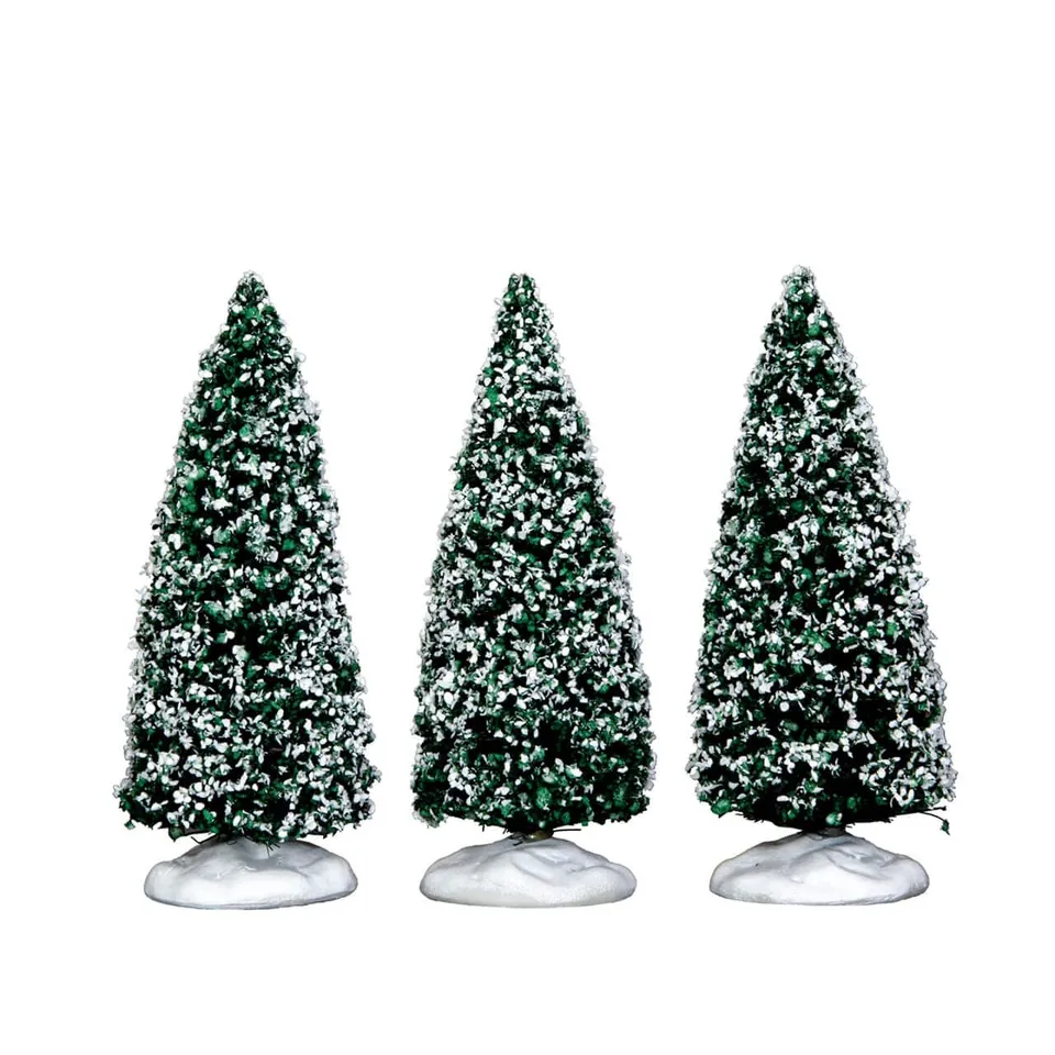lemax-snowy-juniper-tree-klein-3er-set image 1