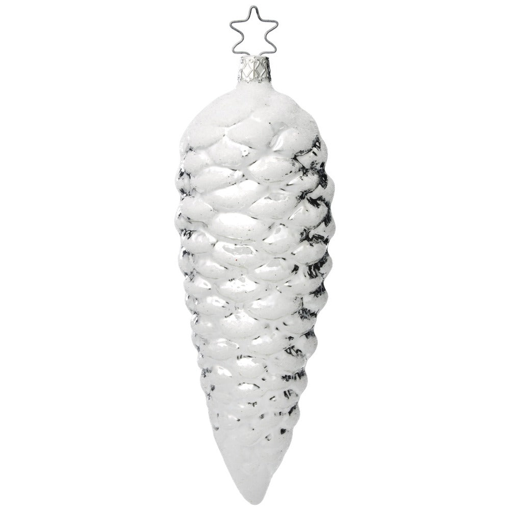 inge-glas-tannenzapfen-christbaumkugel-silber-18-cm image 1