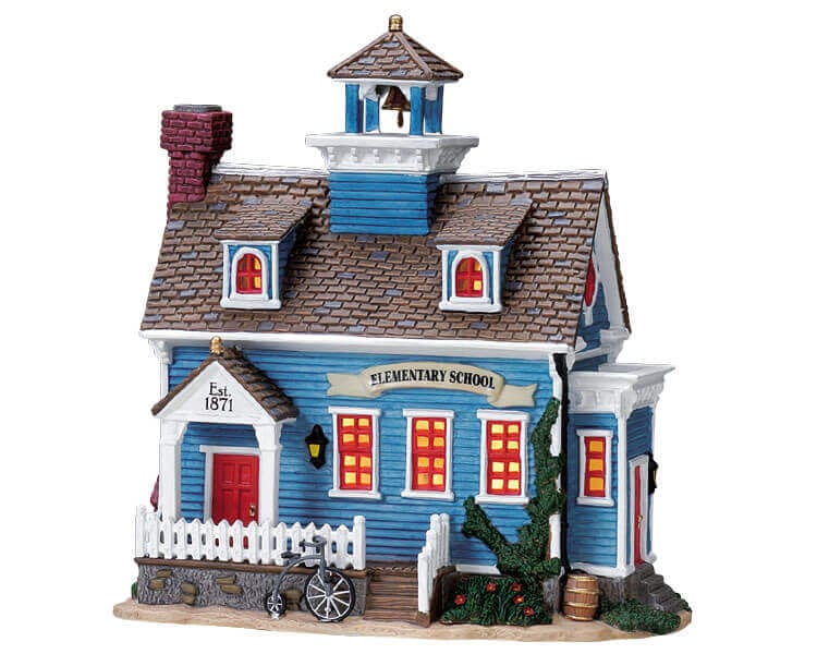 lemax-elementary-school-miniaturhaus-beleuchtet image 1
