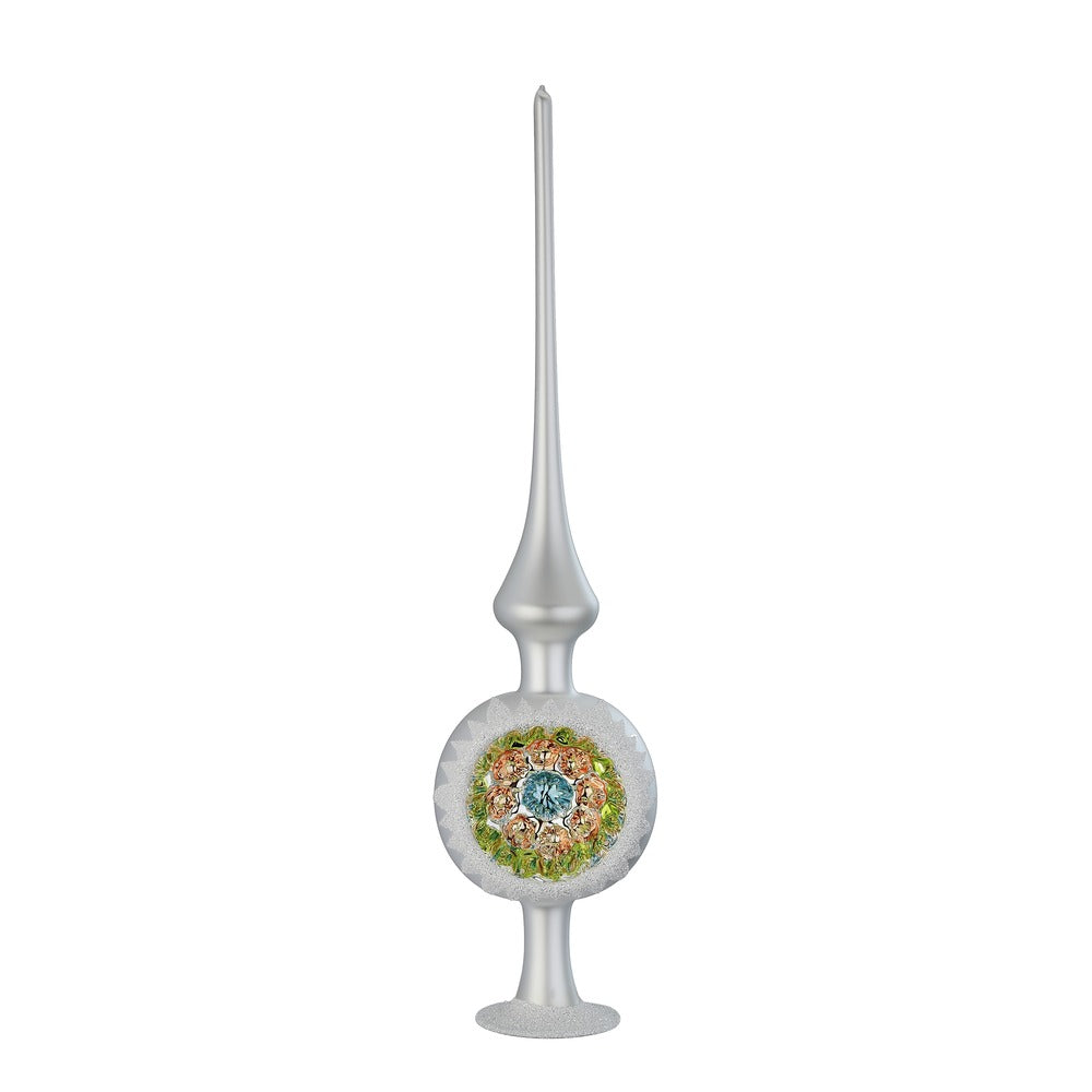 inge-glas-ornament-reflex-baumspitze-8-x-33-cm-wei-matt image 1