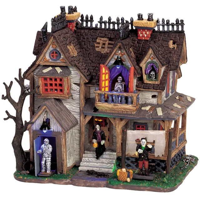 lemax-boogiemen-s-hangout-spooky-town-animiertes-gruselhaus image 1