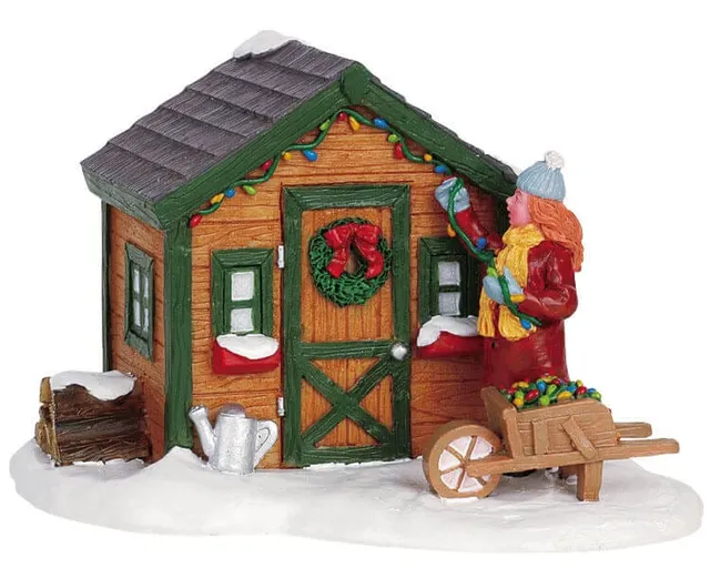 lemax-garden-shed-gartenhaus-miniatur image 1