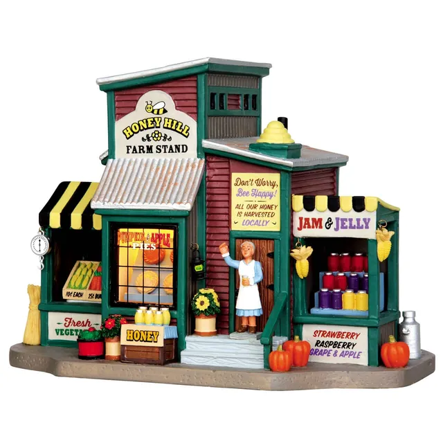 lemax-honey-hill-farm-stand-miniaturhaus-weihnachtsdorf image 1