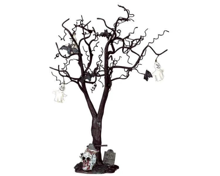 lemax-decorated-skull-tree-large-spooky-town-totenkopf-baum image 1