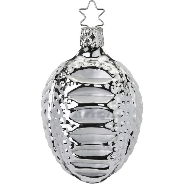 inge-glas-blattornament-christbaumkugel-8-5-cm-silber image 1