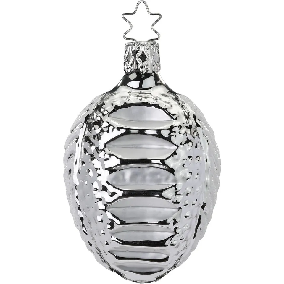 inge-glas-blattornament-christbaumkugel-8-5-cm-silber image 1