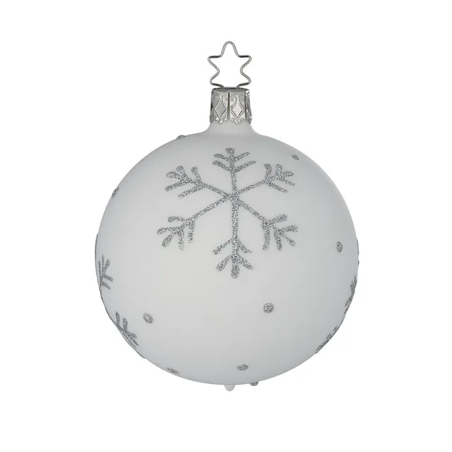 inge-glas-schneezauber-christbaumkugel-aus-glas-8-cm image 1
