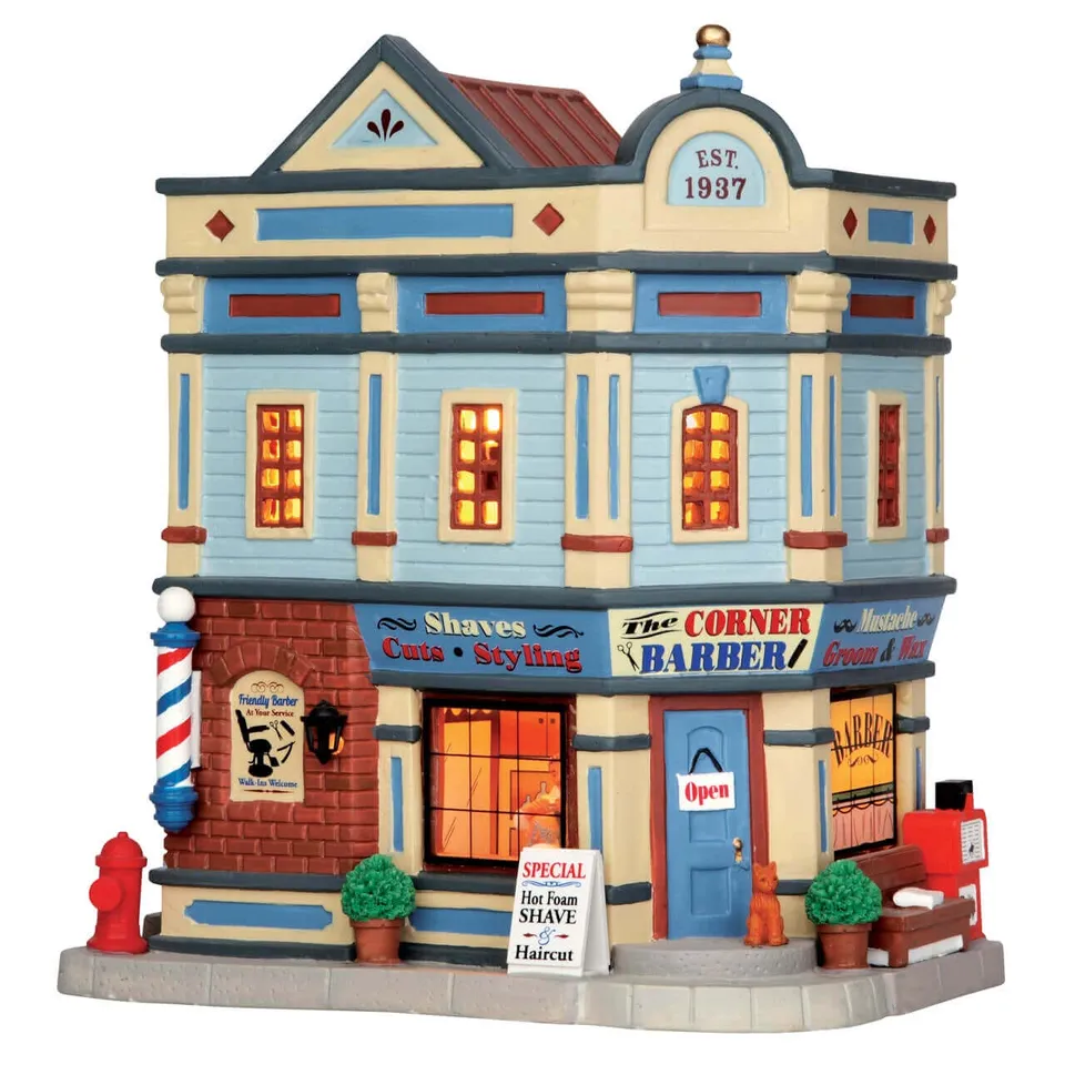lemax-the-corner-barber-shop-miniaturhaus image 1
