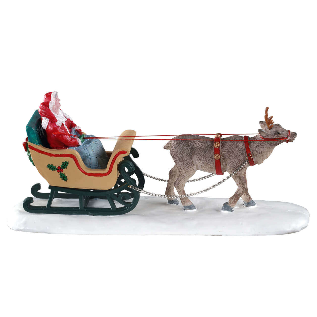lemax-north-pole-sleigh-ride-schlitten-szene-santa image 2