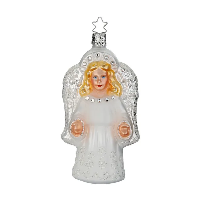 inge-glas-glanzvoller-engel-figur-13-cm-wei image 1