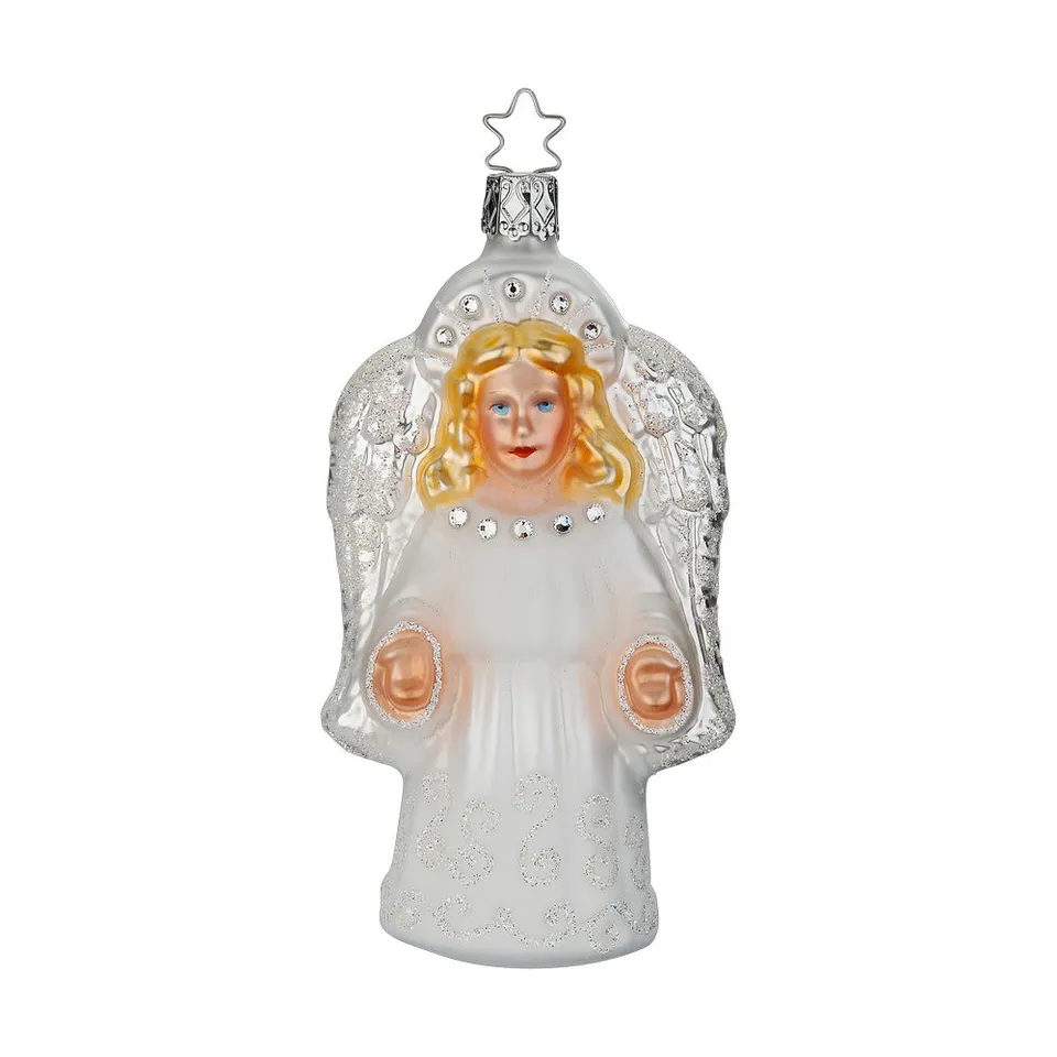 inge-glas-glanzvoller-engel-figur-13-cm-wei image 1