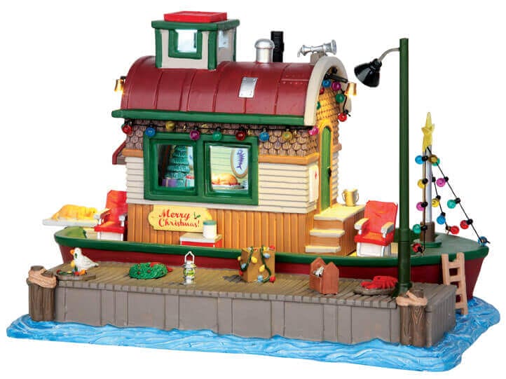 lemax-houseboat-celebration-beleuchtetes-miniatur-hausboot image 4