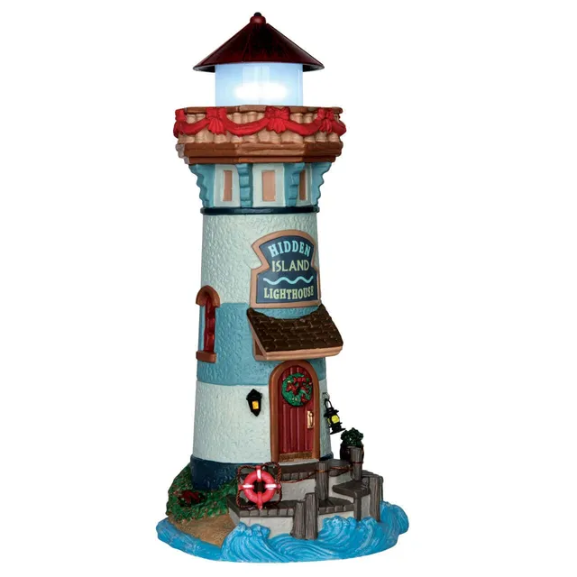 lemax-hidden-island-lighthouse-leuchtturm-mit-licht image 1
