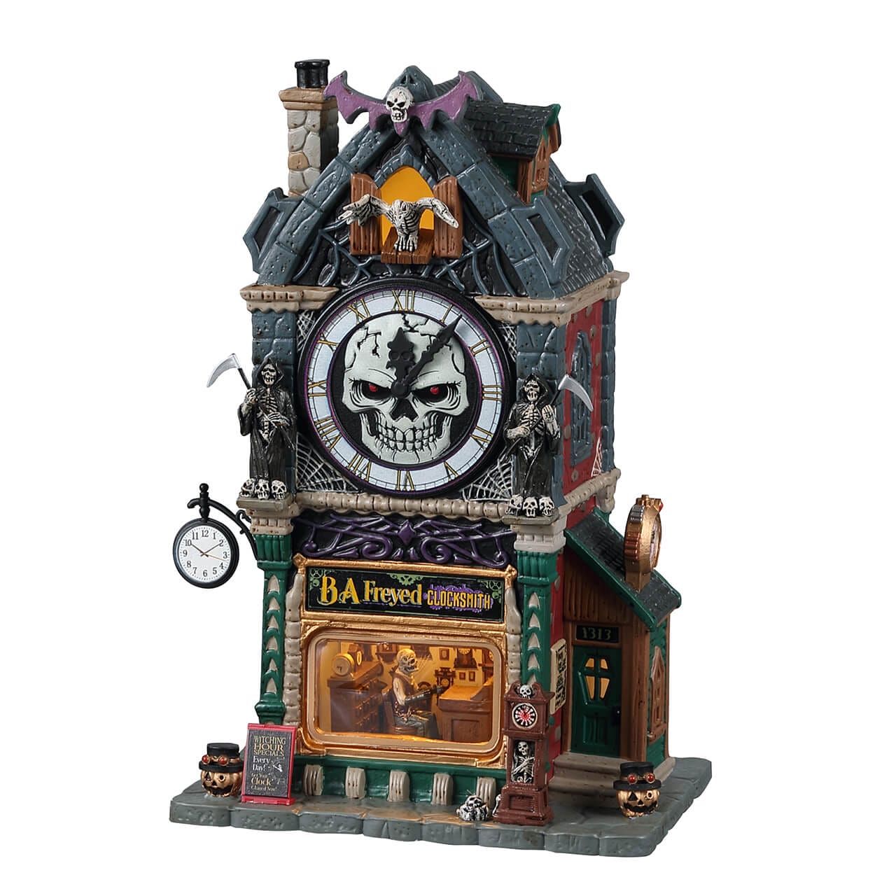 lemax-b-a-freyed-clocksmith-spooky-town-haus image 1