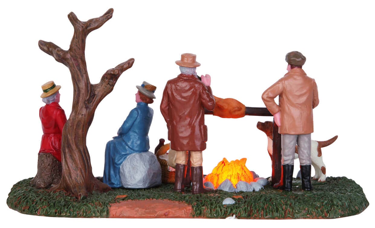 lemax-hunting-party-roast-miniatur-szene image 4