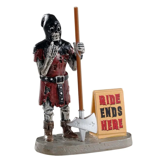 lemax-spooky-town-executioner-miniaturfigur-mit-hellebarde image 1