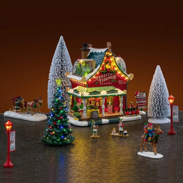 lemax-festive-tidings-nursery-set-santa-s-wonderland-haus-komplettset-beleuchtet image 1
