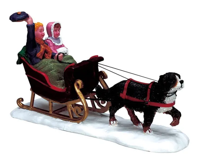 lemax-doggie-express-miniatur-figur-hundeschlitten-weihnachten image 1