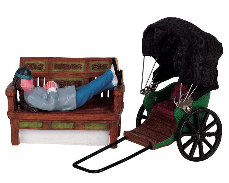 lemax-rickshaw-rides-miniatur-rikscha-figur-f-r-weihnachtsdorf image 1