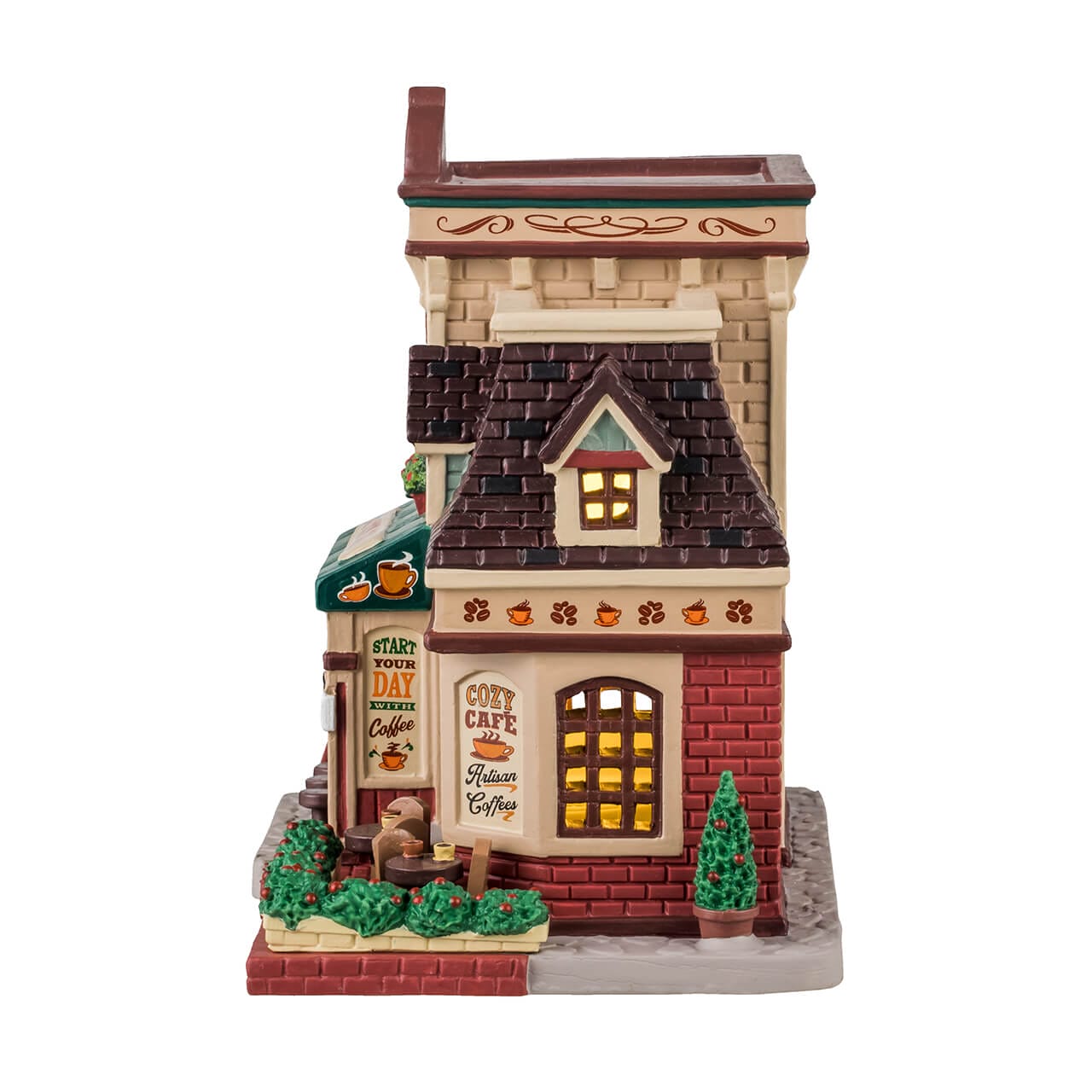 lemax-cozy-caf-beleuchtetes-miniaturhaus-caddington-weihnachtshaus image 3