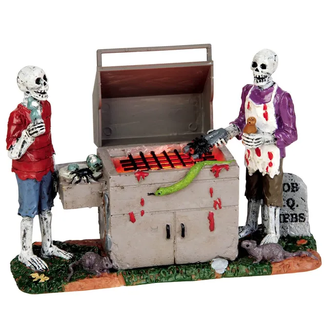 lemax-gory-grillin-spooky-town-szene-mit-grill-licht image 1