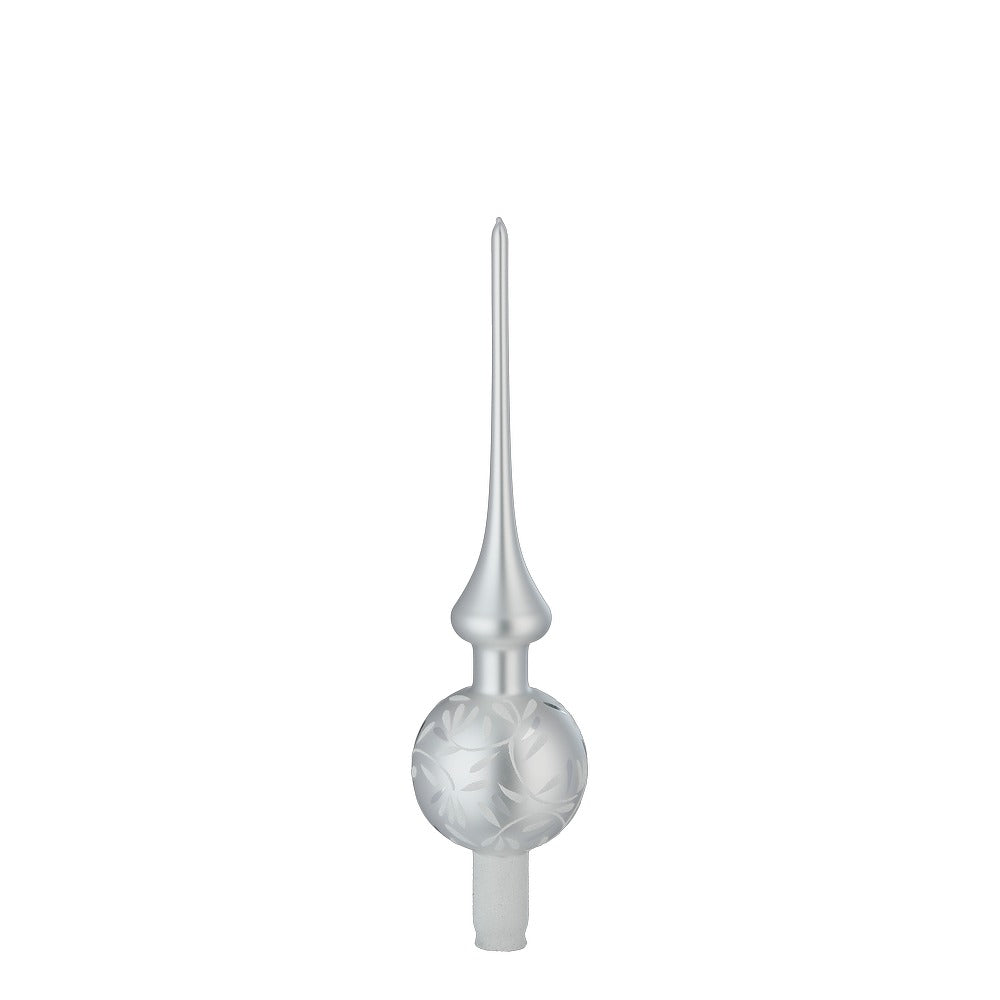 inge-glas-freudentanz-christbaumspitze-7-x-30-cm-wei-matt image 1